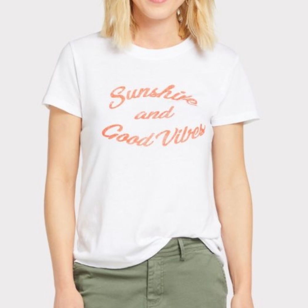 Sub Urban Riot Sunshine and Good Vibes Tee - Color White and Pink Size Small